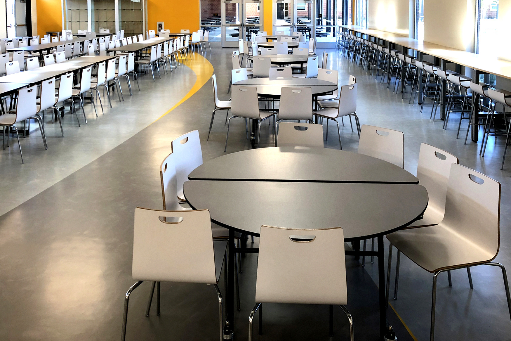 Modern design floor - ANTIOCH HIGH SCHOOL CAFETERIA