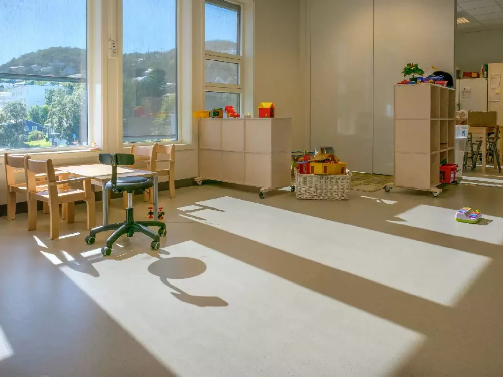 Nursery flooring - Rubber flooring for playroom, kindergarten - Gullhaugen Nursery