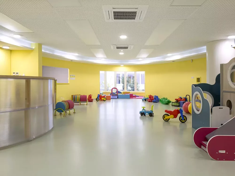 Nursery flooring - Rubber flooring for playroom, kindergarten - Crèche Jules Guesde