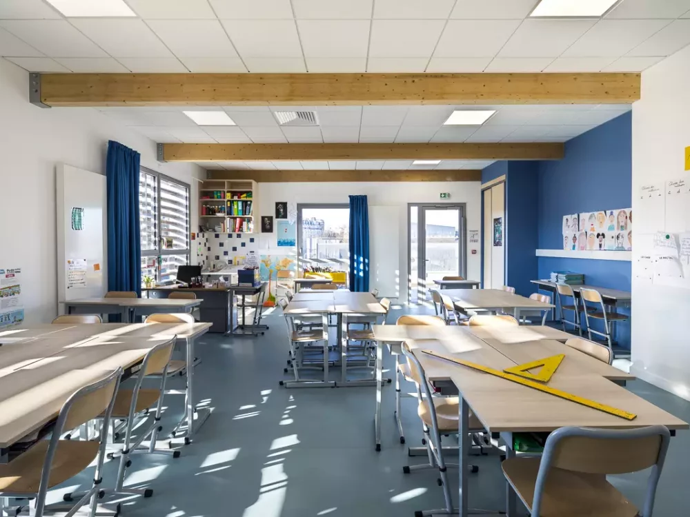 Rubber flooring for school - Anatole France / Rosa Parks schools