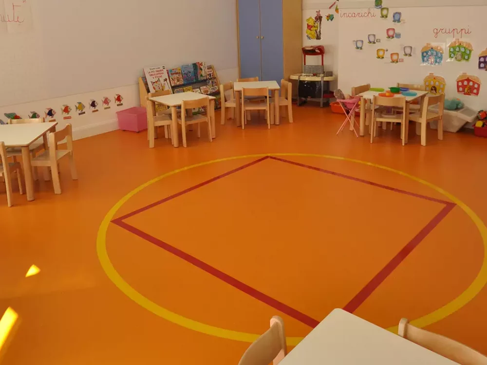 Pavimento in gomma per scuola - Scuole Faes