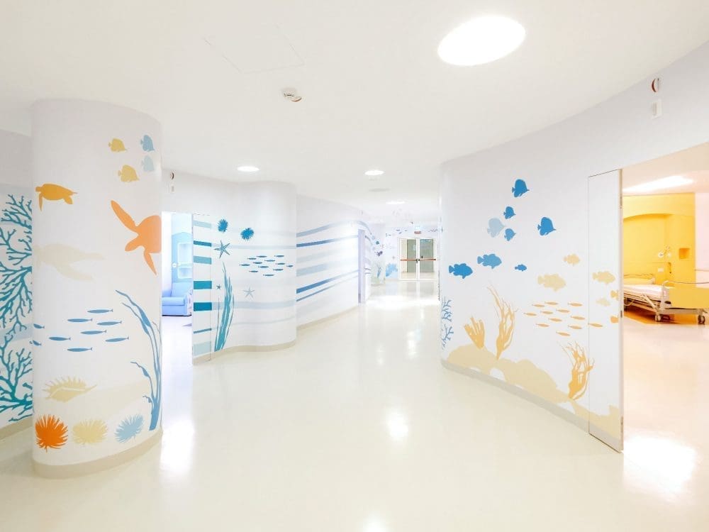 Hospital flooring - Regina Margherita Main Ward