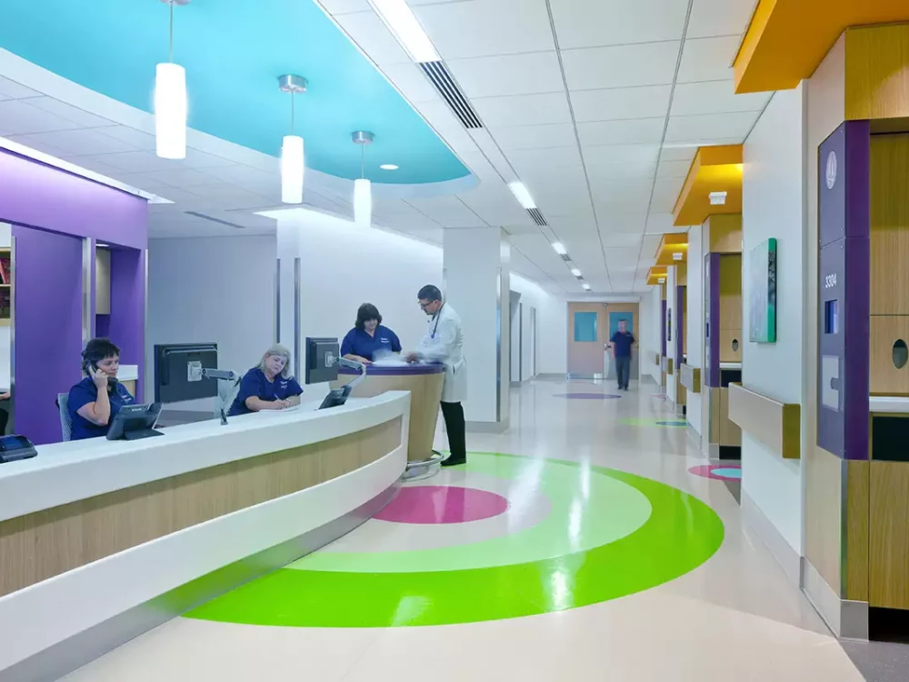 Hospital flooring - Nemours Children’s Hospital