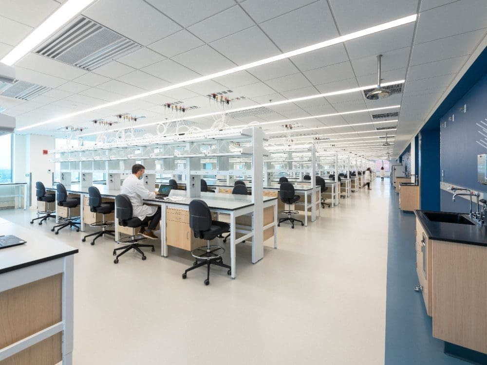 Flooring for laboratories